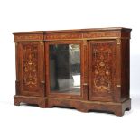 A Victorian gilt-metal mounted marquetry burr walnut credenza.