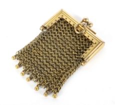 An early 20th century gold mesh sovereign or miser's purse.