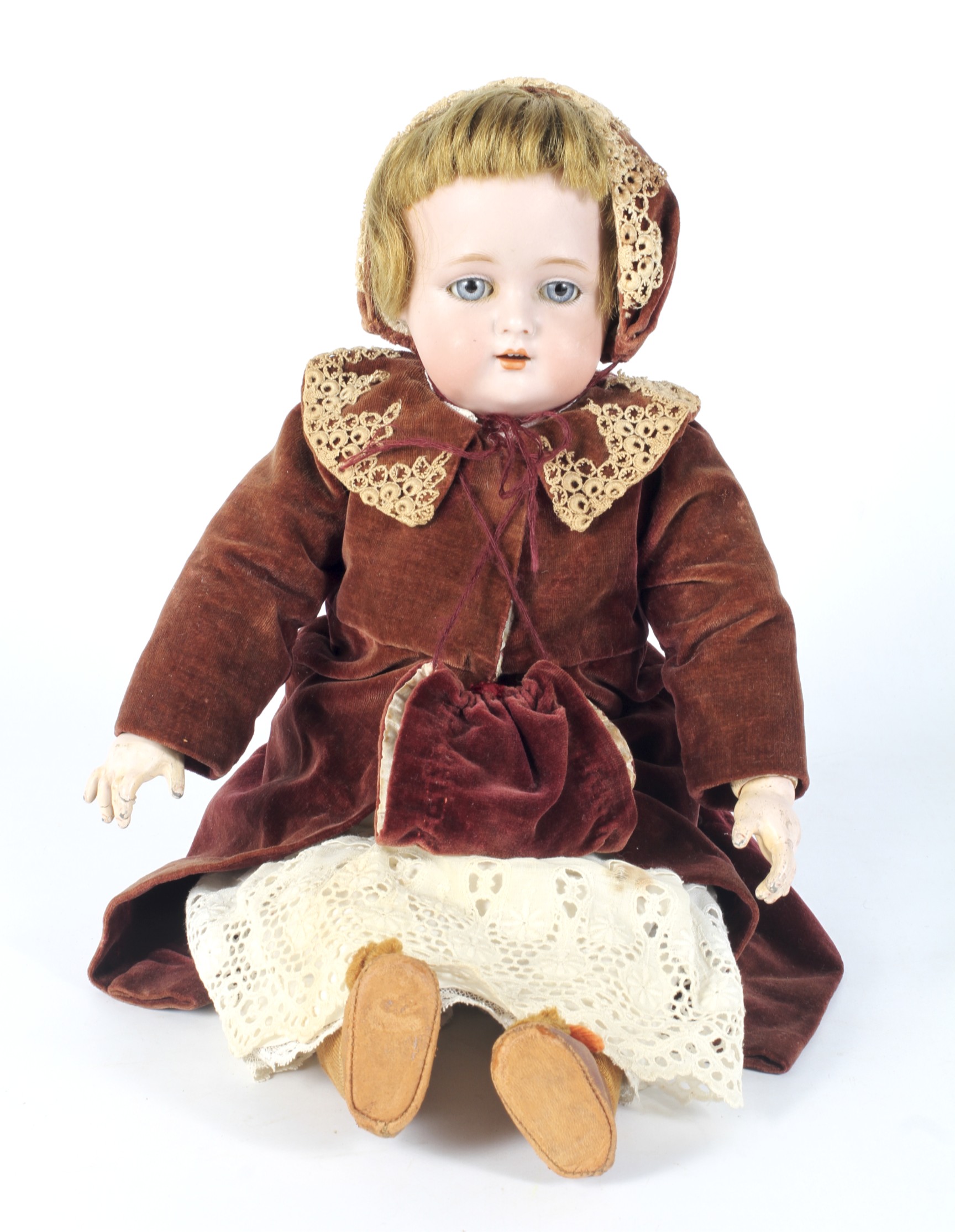 An early 20th century Simon & Halbig bisque headed doll.