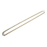 A modern Italian 9ct gold rope-twist necklace.