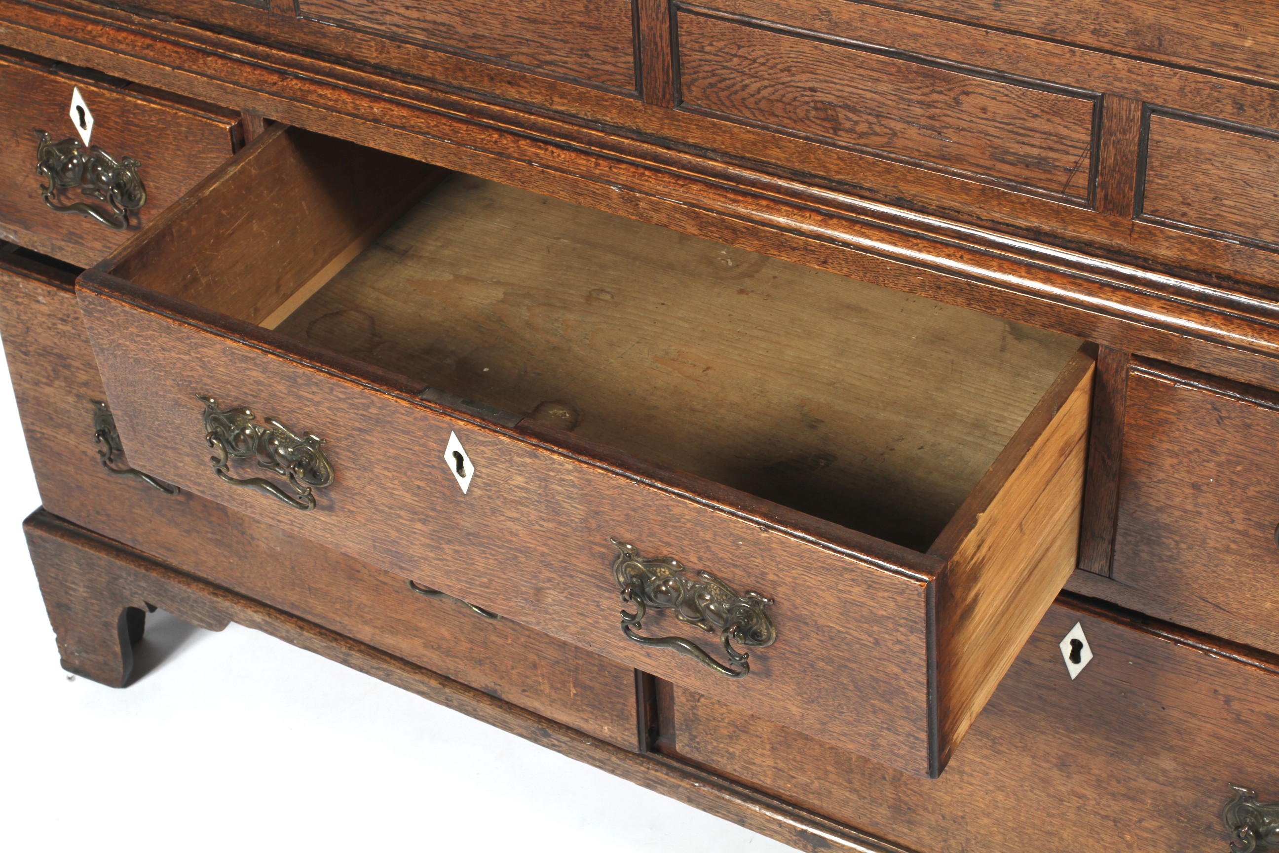 A Georgian oak cupboard on chest. - Image 2 of 2