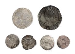 Six various silver hammered coins.