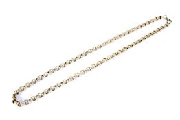 A vintage Italian 9ct gold belcher link necklace.