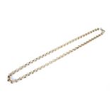 A vintage Italian 9ct gold belcher link necklace.