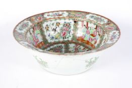 A 19th century Canton famille rose large circular bowl.