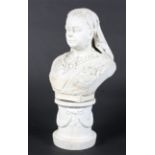A 19th century Parian bust of Queen Victoria by Turner & Wood (Stoke-on-Trent).
