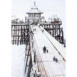 Michael Vincent (Somerset, 21st Century), A Walk Down the Pier, Clevedon, 1999.