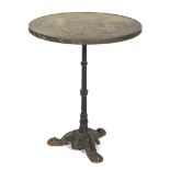 An Indian brass circular table top.