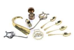 A collection of 19th and early 20th century brassware.