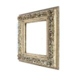 An early 20th century Georgian style giltwood and gesso rectangular mirror.