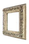 An early 20th century Georgian style giltwood and gesso rectangular mirror.