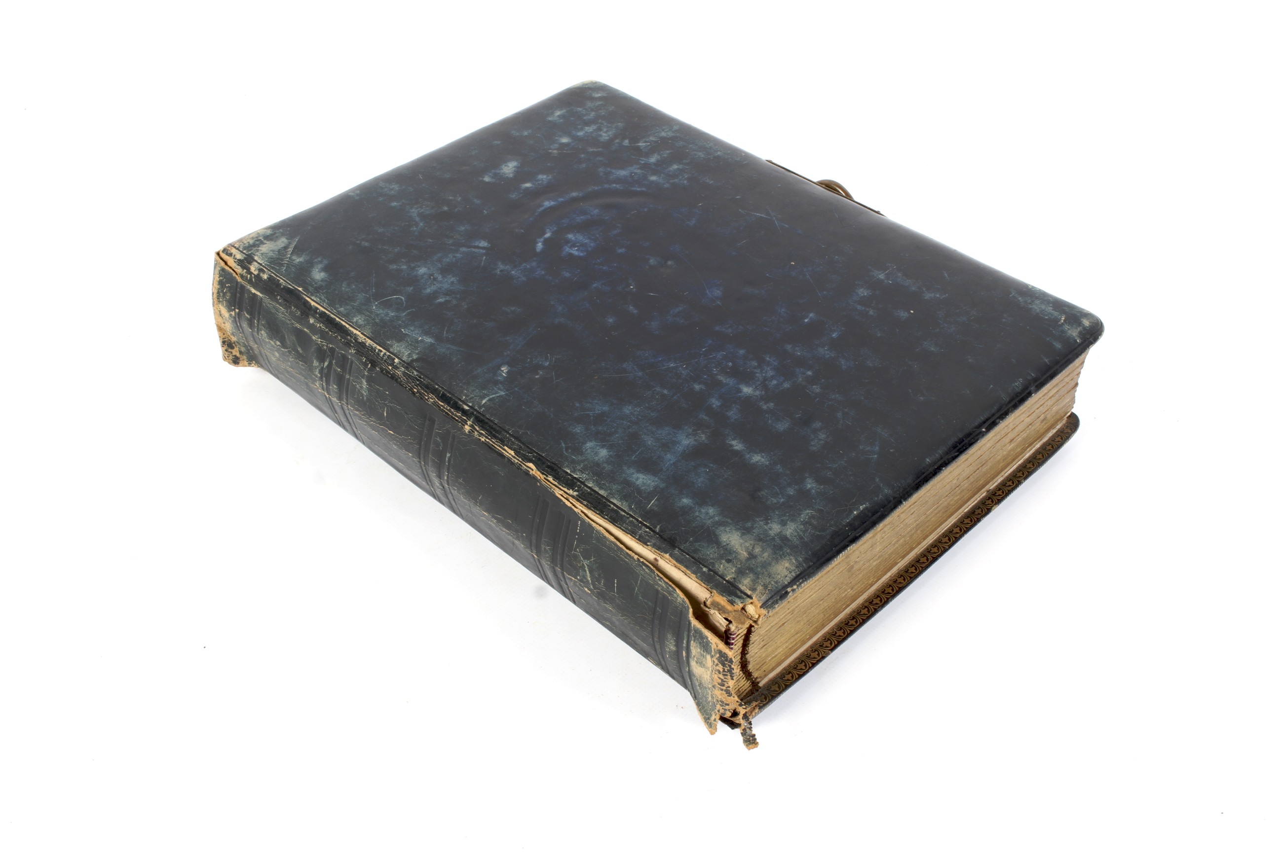 A Victorian leather bound photo album titled Porcelain, Pottery and Portraits. - Image 6 of 6