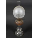 An Edwardian oil lamp.