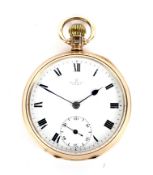A 9ct gold open faced gentleman's Coventry Astral pocket watch.