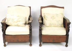 A pair of 19th century armchairs.