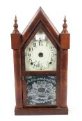 A late 19th century mahogany cased American mantel clock.