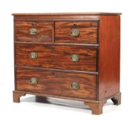 A Georgian mahogany chest of drawers. Wi