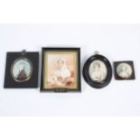 Three 19th century portrait miniatures o