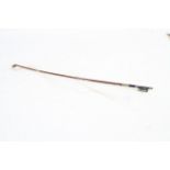 A German nickel mounted violin bow by W