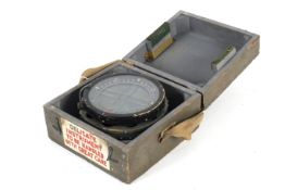 An RAF military aircraft compass TYPE P10, No 23145TM. Stamped with broad arrow mark 6A/1671.