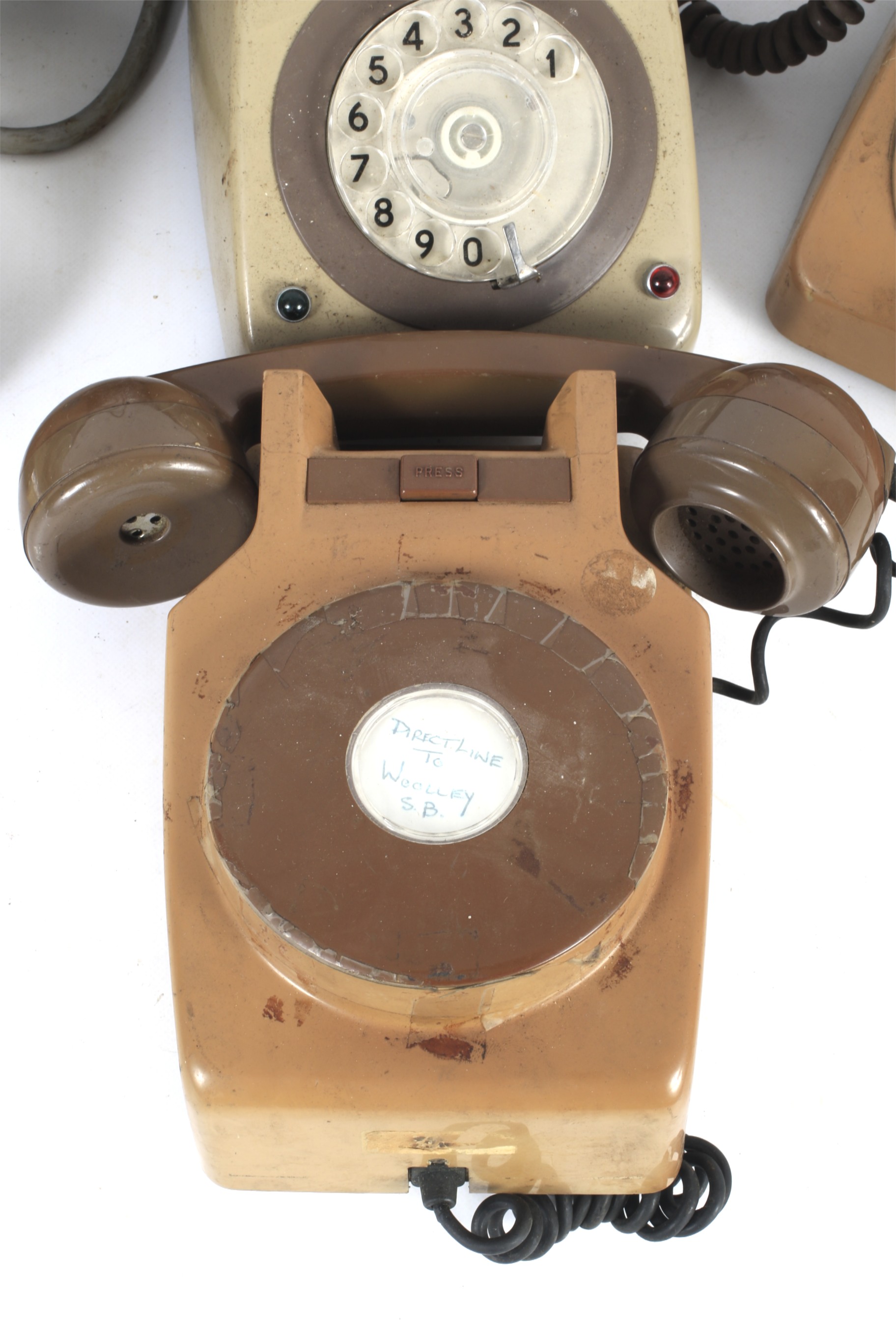 Three vintage mechanical rotary dial telephones. - Image 2 of 2