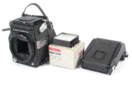 A Kowa Super 66 6x6 medium format SLR camera body.