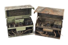 Two military field telephone sets, "D MK V".