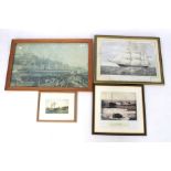 Assorted framed maritime prints and pict