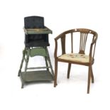 Two antique chairs. Comprising a Victori