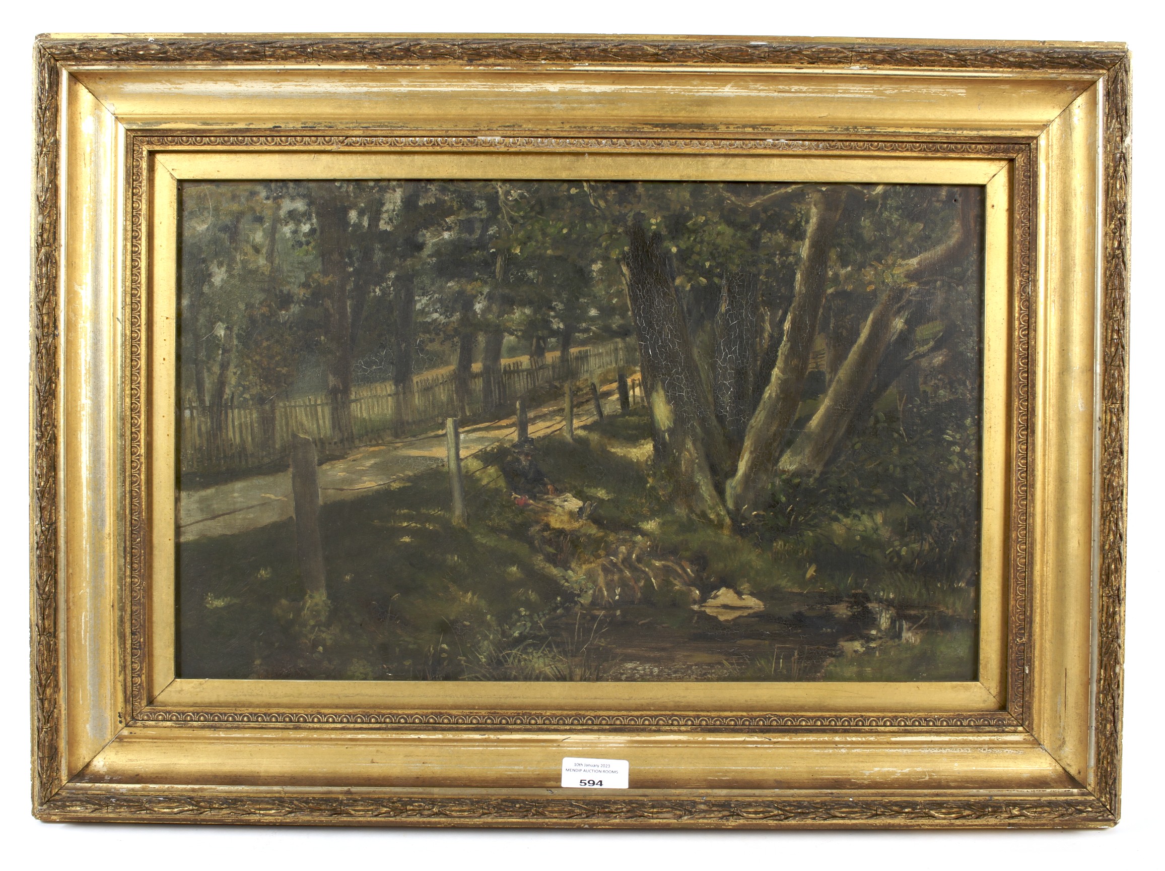 A 20th century oil on board. Depicting a