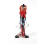 A Murano glass model of a clown. With re