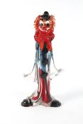 A Murano glass model of a clown. With re