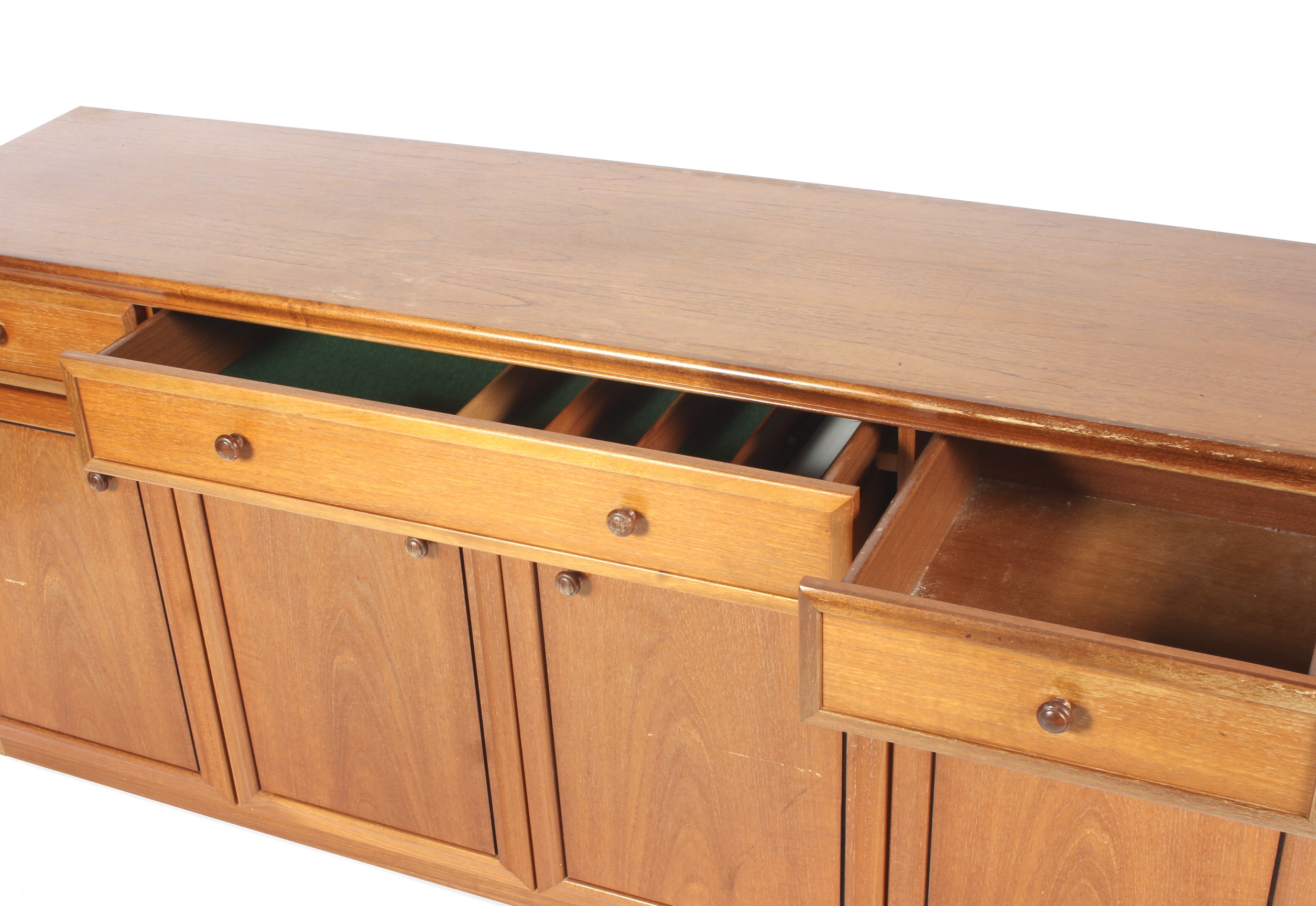 A retro teak sideboard. With three friez - Image 2 of 2