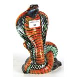 A signed Anita Harris cobra. Glazed in o