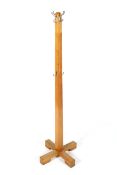 A 20th century oak hat stand. With squar