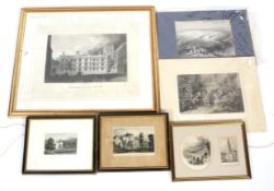 A group of 19th century engravings. Incl