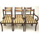 A set of 20th century mahogany and brass