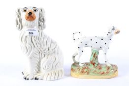 A Staffordshire spaniel and dalmation. T