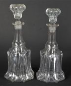 A near-pair of mid-19th century decanter