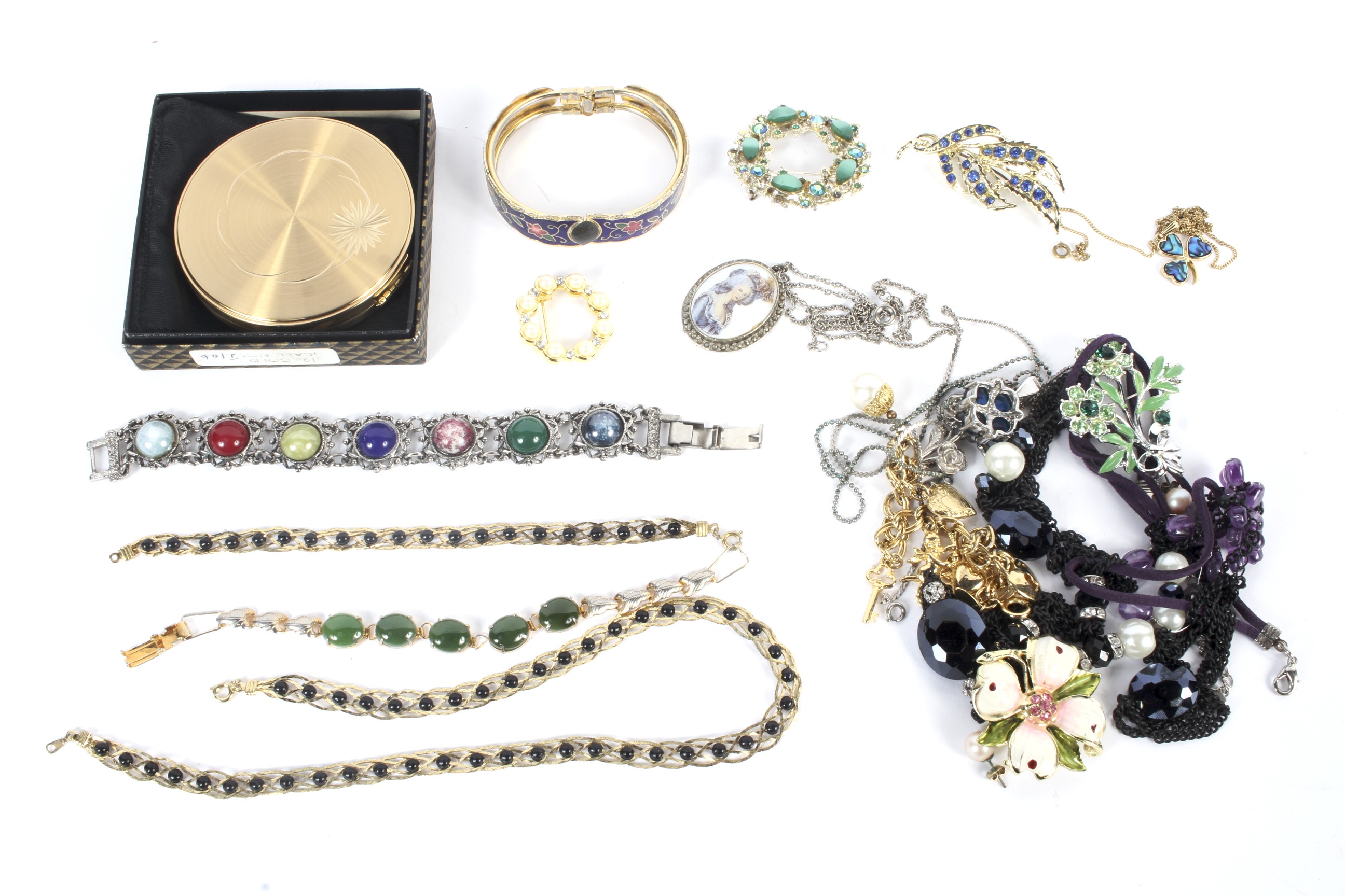 An assortment of costume jewellery.