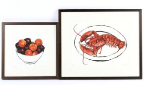 Lucy Routh (21st Century), two limited edition prints. 'Summer Plums'