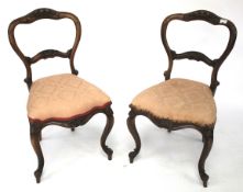 A pair of Edwardian bedroom chairs.