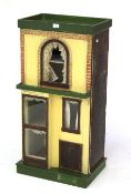 A 19th century wooden box back dolls house.