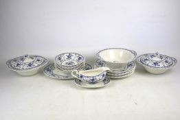 A Johnson Bros six piece part dinner service in the 'Indies' pattern.