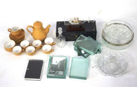 A large assortment of glassware and a Danish tea service.