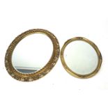 Two contemporary gilt framed bevelled edge wall mirrors.