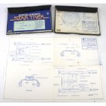 Two folders of fourteen Official Blue Prints for 'Star Trek The Motion Picture'.