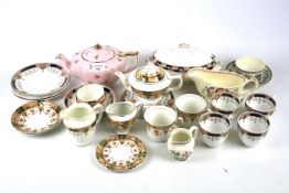 An assortment of 19th Century ceramics including part tea service.