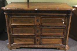 A Canterano 18th century style fruit wood chest of drawers,.