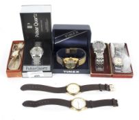 A Collection of ladies and gentleman's wrist watches various makers.